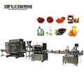 Automatic tomato sauce paste soaps essential oil water  liquid bottle pharmaceutical filling capping sticker labeling machine